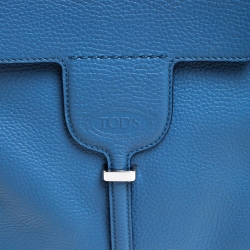 Tod's Blue Leather Small Joy Top Handle Bag