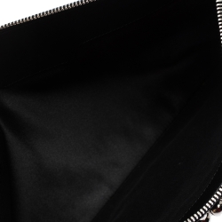 Tod's Black  Leather Studded Wristlet Clutch