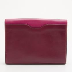 Tod's Raspberry Two-Tone Envelope Oversized Clutch