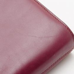 Tod's Raspberry Two-Tone Envelope Oversized Clutch