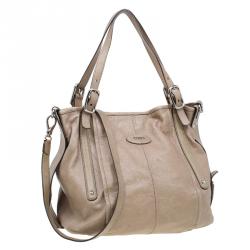 Pre Owned حقيبة يد تودز جي لاين إيزي ساكا جلد بيج