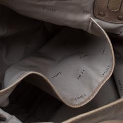 Pre Owned حقيبة يد تودز جي لاين إيزي ساكا جلد بيج