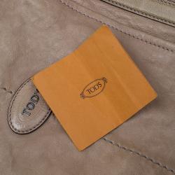 Pre Owned حقيبة يد تودز جي لاين إيزي ساكا جلد بيج