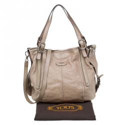 Pre Owned حقيبة يد تودز جي لاين إيزي ساكا جلد بيج