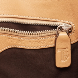 Tod's Brown Suede and Leather Satchel