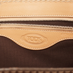 Tod's Brown Suede and Leather Satchel