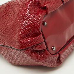 Tod's Red Patent Leather Chain Bucket Bag