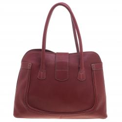 Pre Owned Tod's Red Leather Buckle Satchel