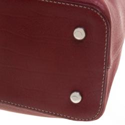 Pre Owned Tod's Red Leather Buckle Satchel