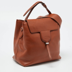 Tod's Tan Leather Top Handle Bag