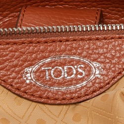 Tod's Brown Leather Joy Top Handle Bag