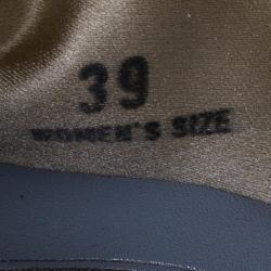 Pre Owned Tod's Silver Leather Dee Ballet Flats Size 39