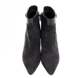 Pre Owned Tod's Grey Suede Ankle Boots Size 39
