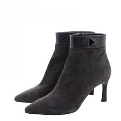 Pre Owned Tod's Grey Suede Ankle Boots Size 39