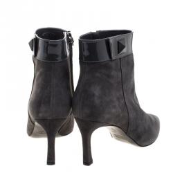 Pre Owned Tod's Grey Suede Ankle Boots Size 39
