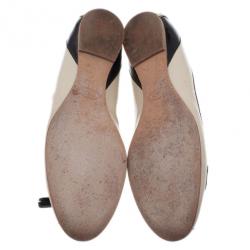 مملوكة مسبقًا Tod's Two Tone Tassel Loafer Ballet Flats Size 39