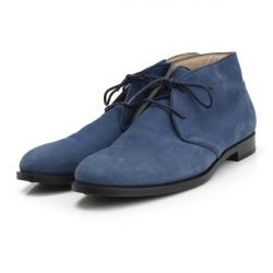 مملوكة مسبقًا Tod's Blue Suede Lace Up Chukka Ankle Boots Size 37.5