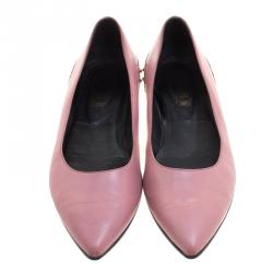 Pre Owned حذاء باليرينا فلات تودز وردي فاتح مرصع مقدمة مدببة مقاس 37.5