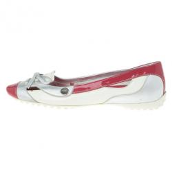 مملوكة مسبقًا Tod's Two Tone Lace Up Ballet Flats Size 37.5