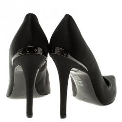 مملوكة مسبقًا Tod's Black Satin Pointed Toe Pumps Size 39.5