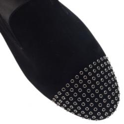 مملوكة مسبقًا Tod's Black Suede Studded Smoking Slippers Size 39