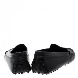 Pre Owned Tod's Black Leather Loafers Size 37
