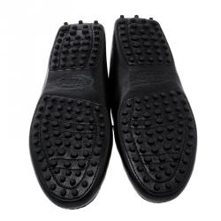 Pre Owned Tod's Black Leather Loafers Size 37