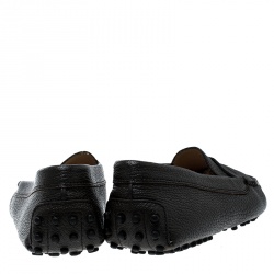 Pre Owned Tod's Black Leather Penny Loafers Size 37