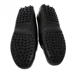 Pre Owned Tod's Black Leather Penny Loafers Size 37