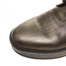 مملوكة مسبقًا حذاء بوت تودز بكعب روكي برباط جلد ميتاليك مقاس 39