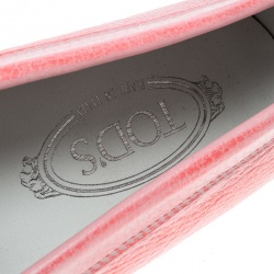 Pre Owned Tod's Fluorescent Pink Shaded Leather Penny Loafers Size 39