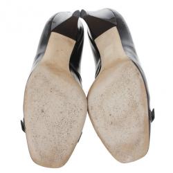 مملوكة مسبقًا Tods Black Leather Buckle Pumps Size 40