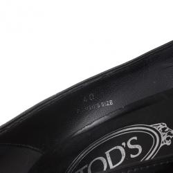 مملوكة مسبقًا Tods Black Leather Buckle Pumps Size 40