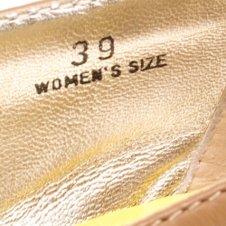 Pre Owned Tod's Yellow/Brown Suede and Leather Ballet Flats Size 39