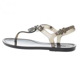 Pre Owned Tod's Tassel Detail Jelly Sandals Size 37