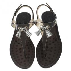 Pre Owned Tod's Tassel Detail Jelly Sandals Size 37