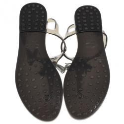 Pre Owned Tod's Tassel Detail Jelly Sandals Size 37
