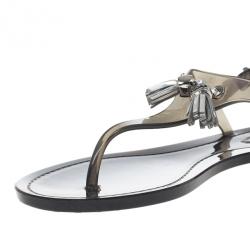 Pre Owned Tod's Tassel Detail Jelly Sandals Size 37