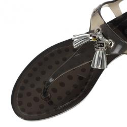 Pre Owned Tod's Tassel Detail Jelly Sandals Size 37