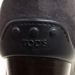 Pre Owned بوت للركبة تودز رايدينغ سويدي رصاصي مقاس 37.5