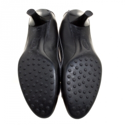 Pre Owned Tod's Black Leather Penny Pumps Size 37