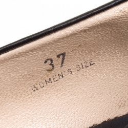 Pre Owned Tod's Black Leather Penny Pumps Size 37