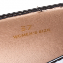 Pre Owned حذاء فلات باليه تودز مقدمة مستديرة جلد لامع أسود مقاس 37