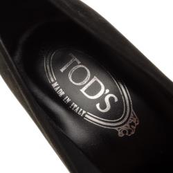 Pre Owned Tod’s Dark Grey Suede Fringe Jodie Pumps Size 37.5