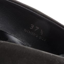 Pre Owned Tod’s Dark Grey Suede Fringe Jodie Pumps Size 37.5