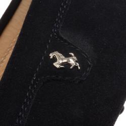 مملوكة مسبقًا Tod's for Ferrari Black Suede Loafers Size 40