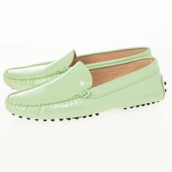 Pre Owned Tod's Mint Patent Leather Classic Loafers Size 37.5