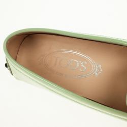 Pre Owned Tod's Mint Patent Leather Classic Loafers Size 37.5