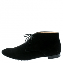 مملوكة مسبقًا Tod's Black Suede Desert Boots Size 38