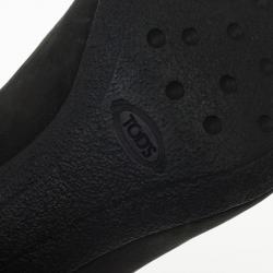 Pre Owned Tod's Dark Grey Suede Fringe Jodie Pumps Size 37.5